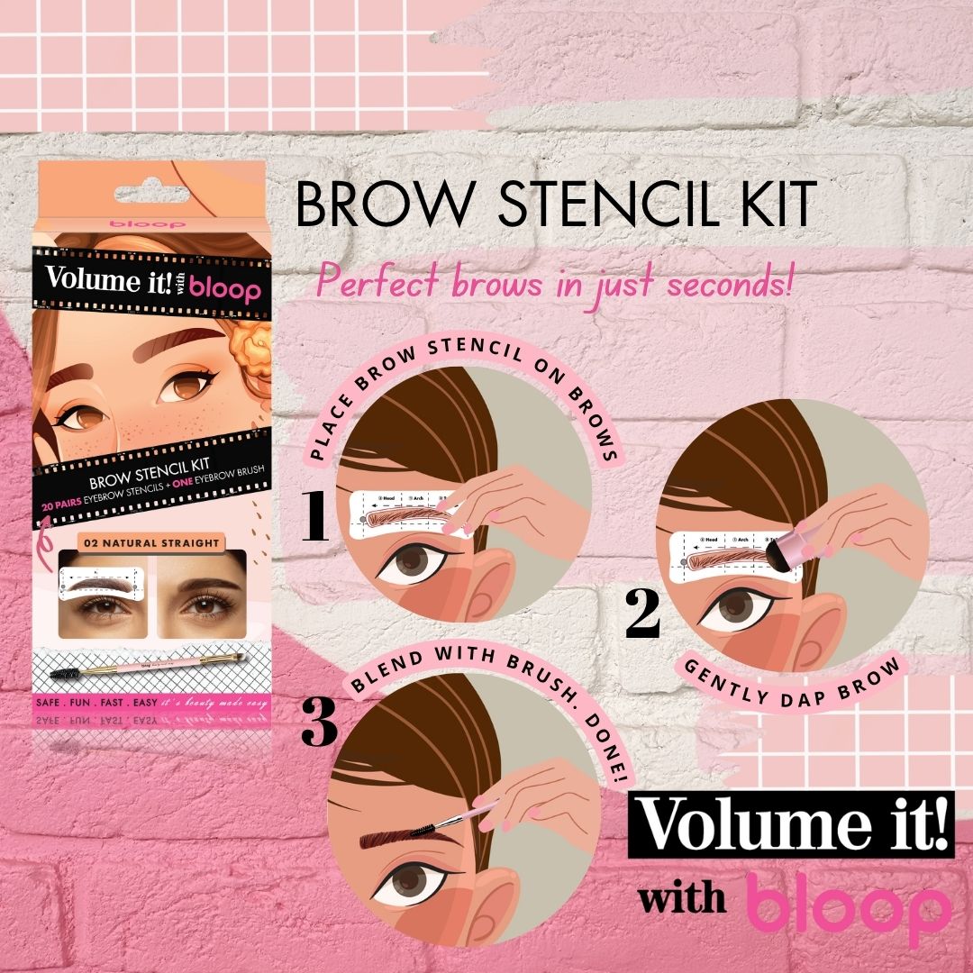 Natural Straight 02 Brow Stencil Kit