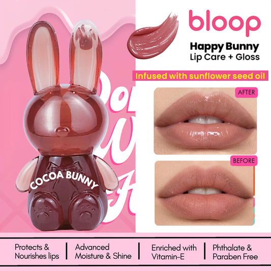 Happy Bunny Lip Care + Gloss Cocoa bloop
