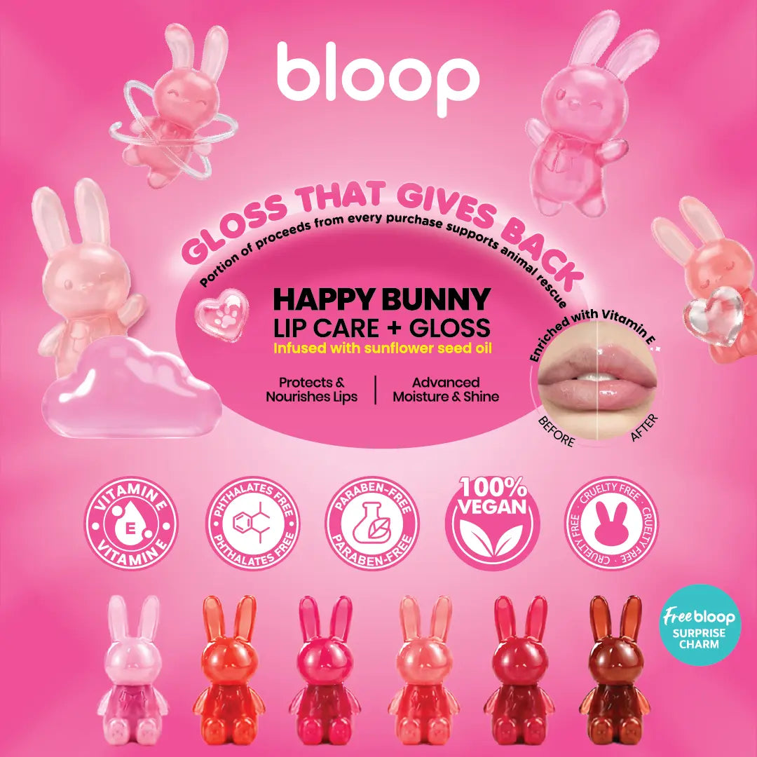 Happy Bunny Lip Care + Gloss Blossom bloop