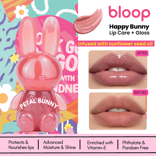 Happy Bunny Lip Care + Gloss Petal