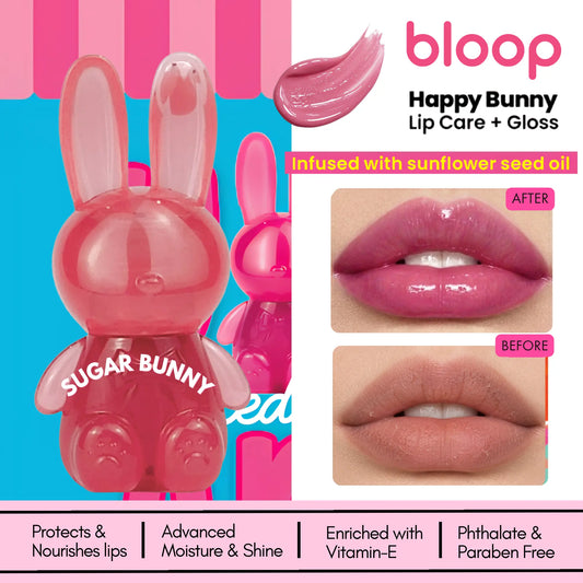 Happy Bunny Lip Care + Gloss Sugar bloop