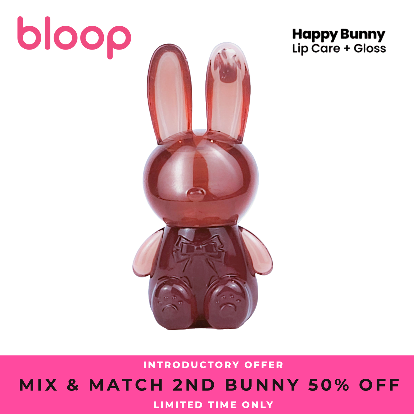 Happy Bunny Lip Care + Gloss Cocoa