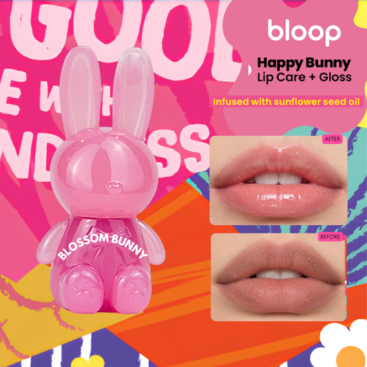 Happy Bunny Lip Care + Gloss  Blossom
