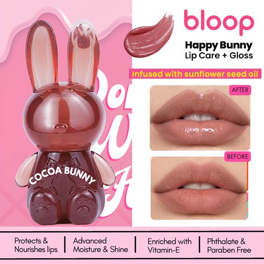 Happy Bunny Lip Care + Gloss Cocoa