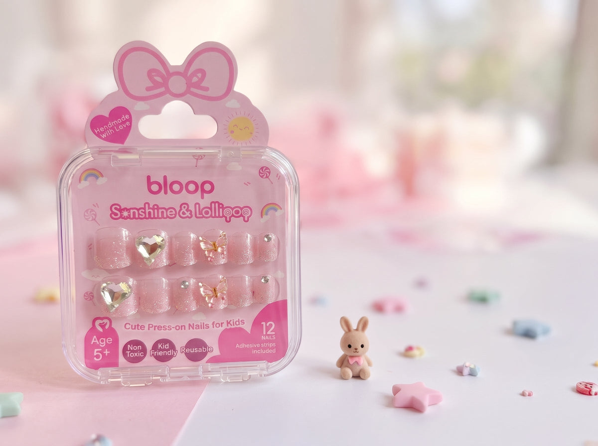 Bloop Kids Nail Express — 12-Piece Press-On Nails Set BLOOP Beauty Made Easy