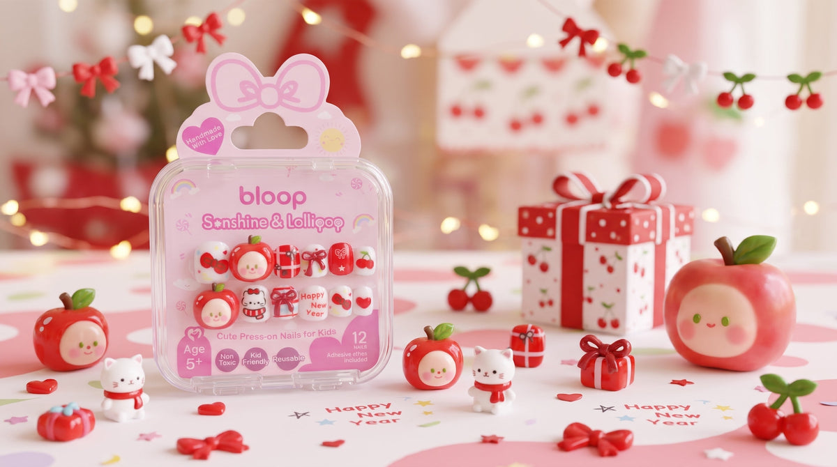 Bloop Kids Nail Express — 12-Piece Press-On Nails Set BLOOP Beauty Made Easy
