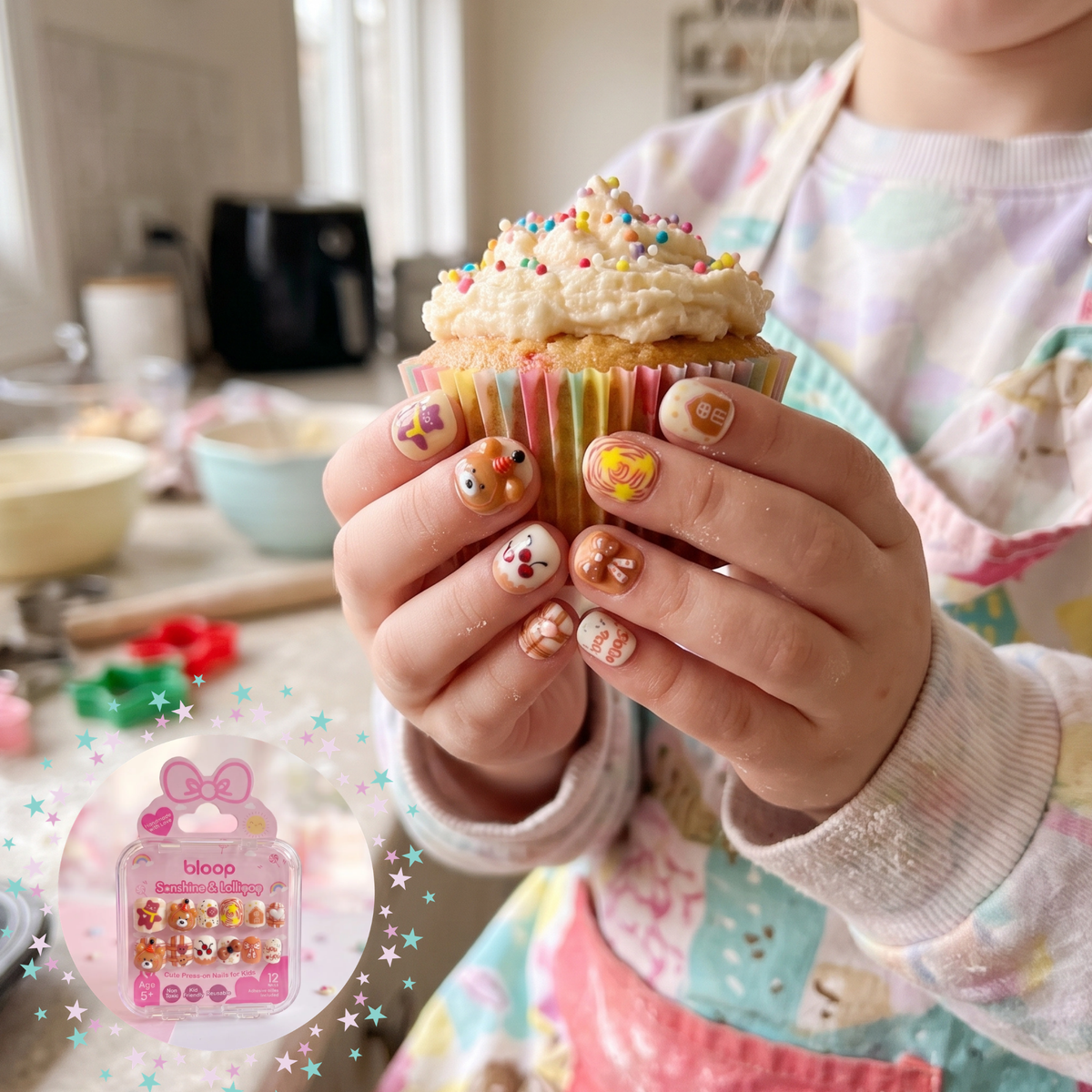 Bloop Kids Nail Express — 12-Piece Press-On Nails Set BLOOP Beauty Made Easy