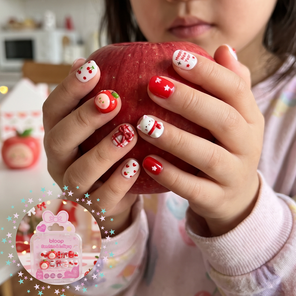 Bloop Kids Nail Express — 12-Piece Press-On Nails Set BLOOP Beauty Made Easy