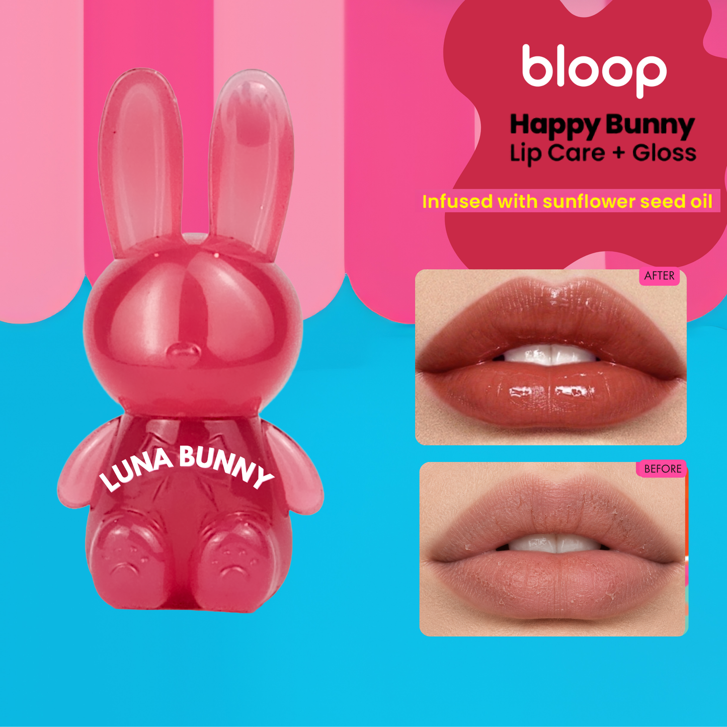 Happy Bunny Lip Care + Gloss Luna