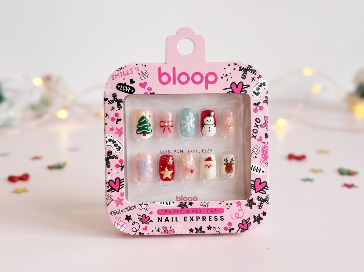 Bloop Holiday Edition Press-On Nails — Festive Mix & Match Collection BLOOP Beauty Made Easy